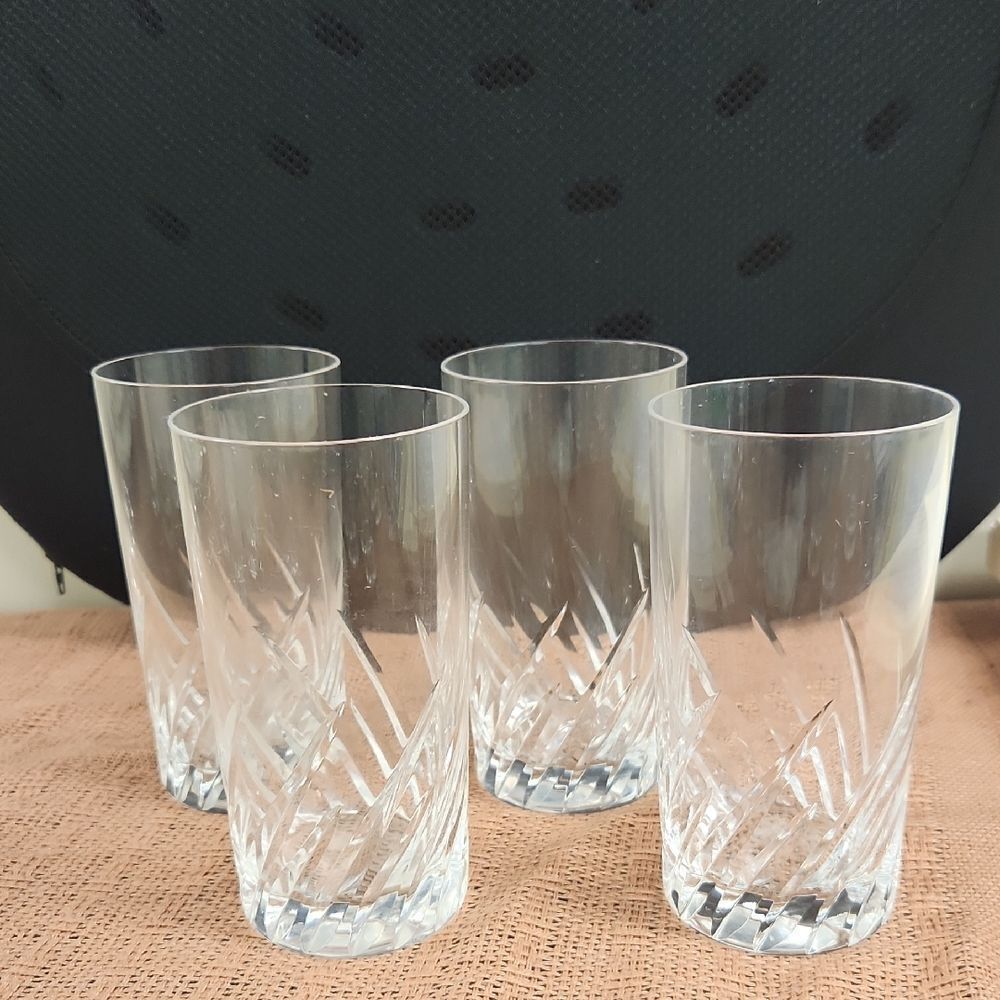 Elegant Clear Crystal Tumbler Set of 4